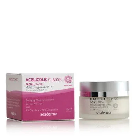 Sesderma acglicolic classic drėkinamasis kremas SPF15, 50 ml