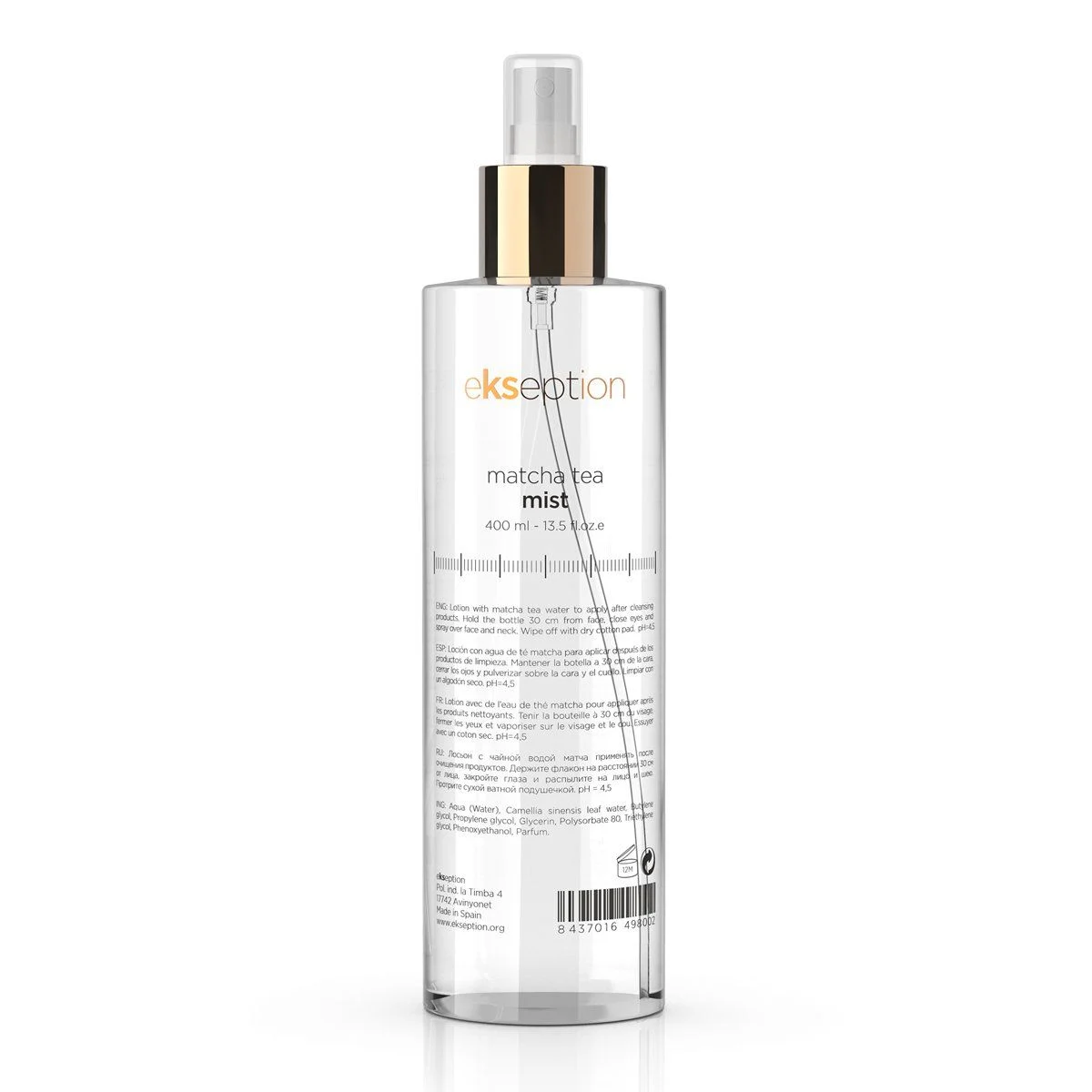 Ekseption purškiamas veido tonikas su matcha/ Matcha Tea Mist, 400ml