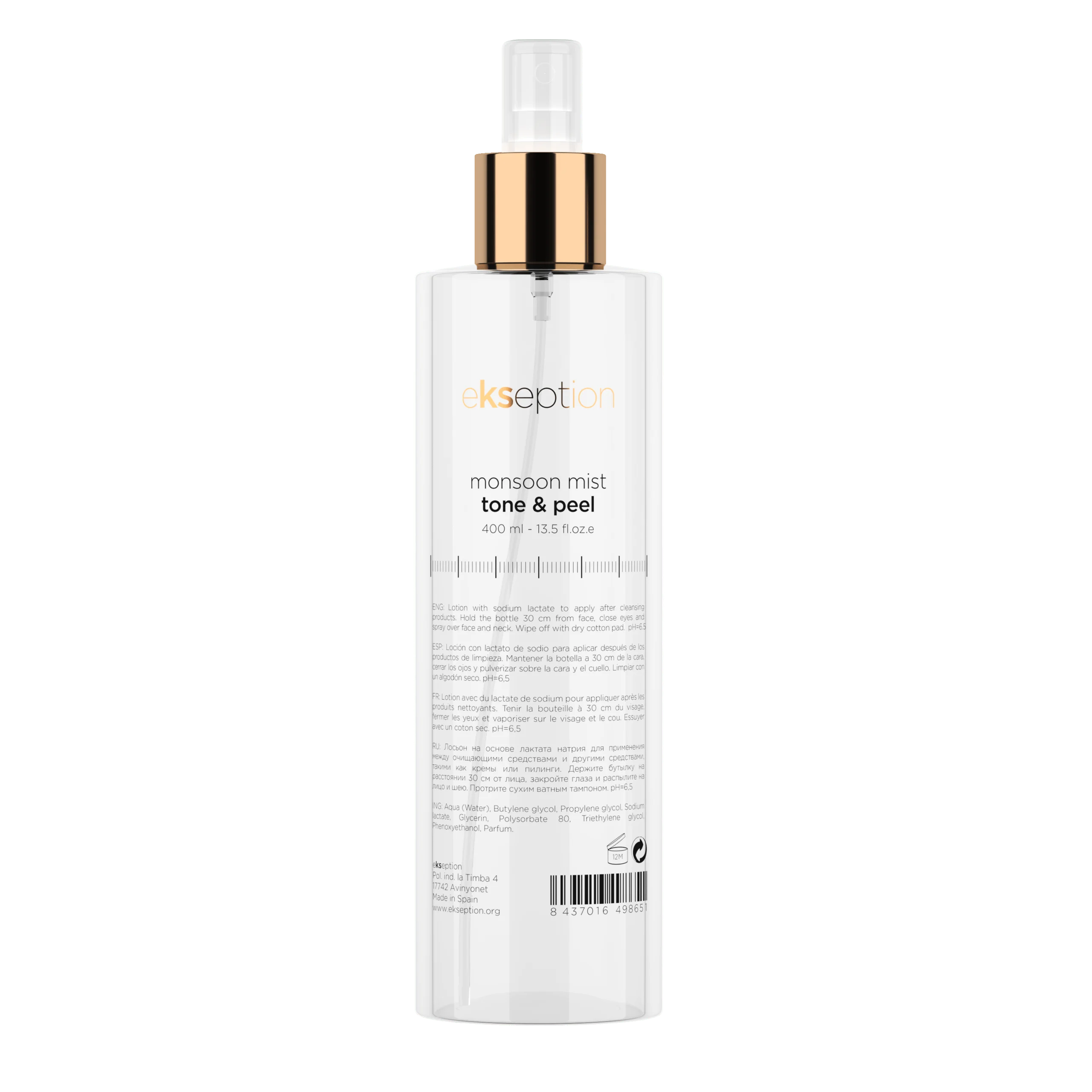 Ekseption gaivus drėkinamasis tonikas/ Monsoon Mist Tone & Peel, 400ml
