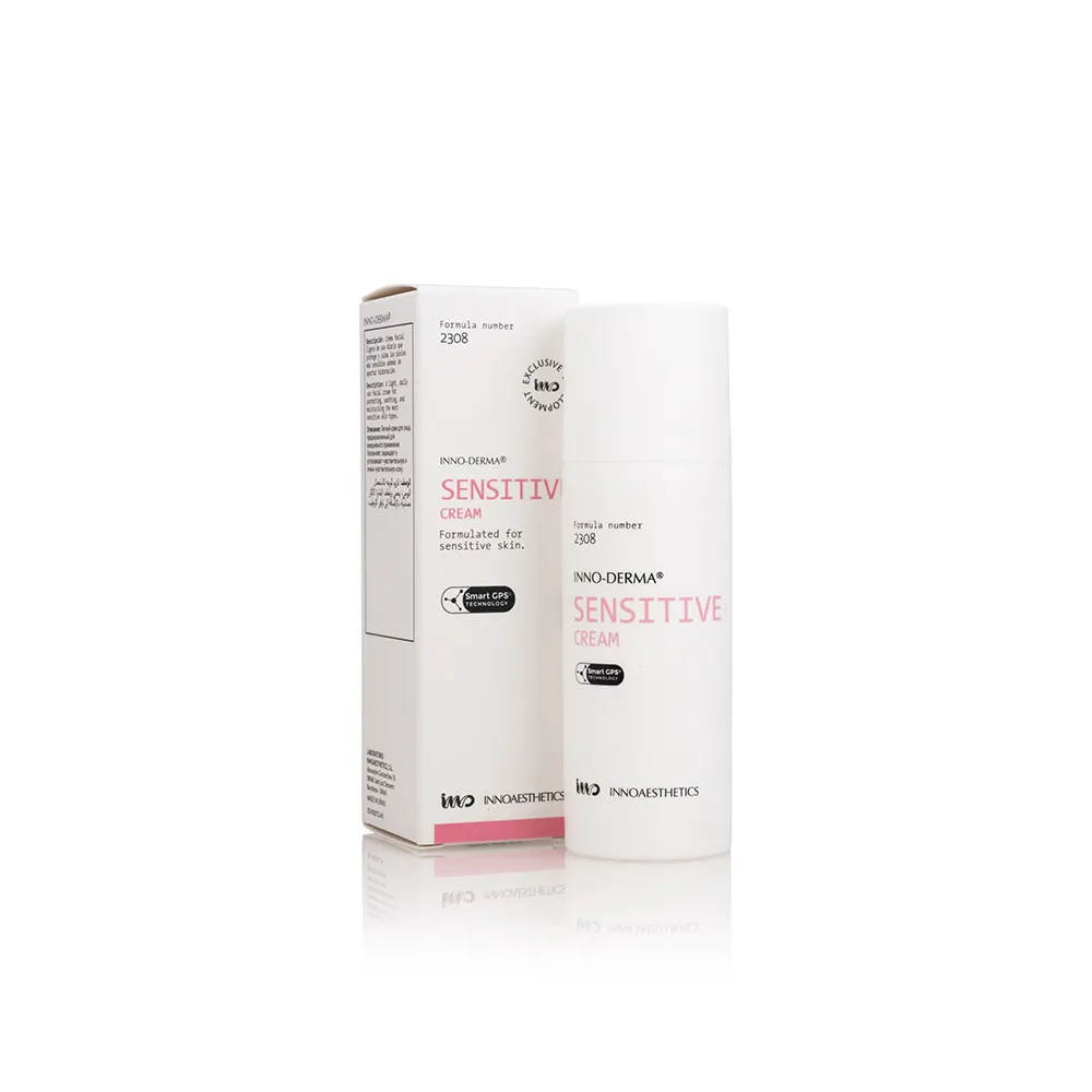 Innoaesthetics Inno-Derm® Sensitive lengvas drėkinamasis kremas jautriai veido odai, 50g
