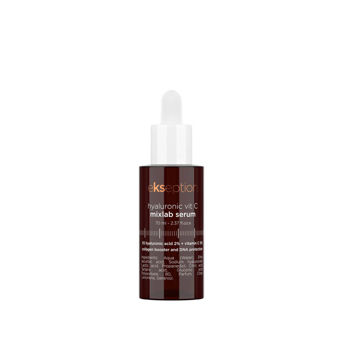 Ekseption HA VITAMIN C serumas DNR apsaugai, kolageno busteris: XS hialurono r. 2%, vitaminas C 5%, 75ml
