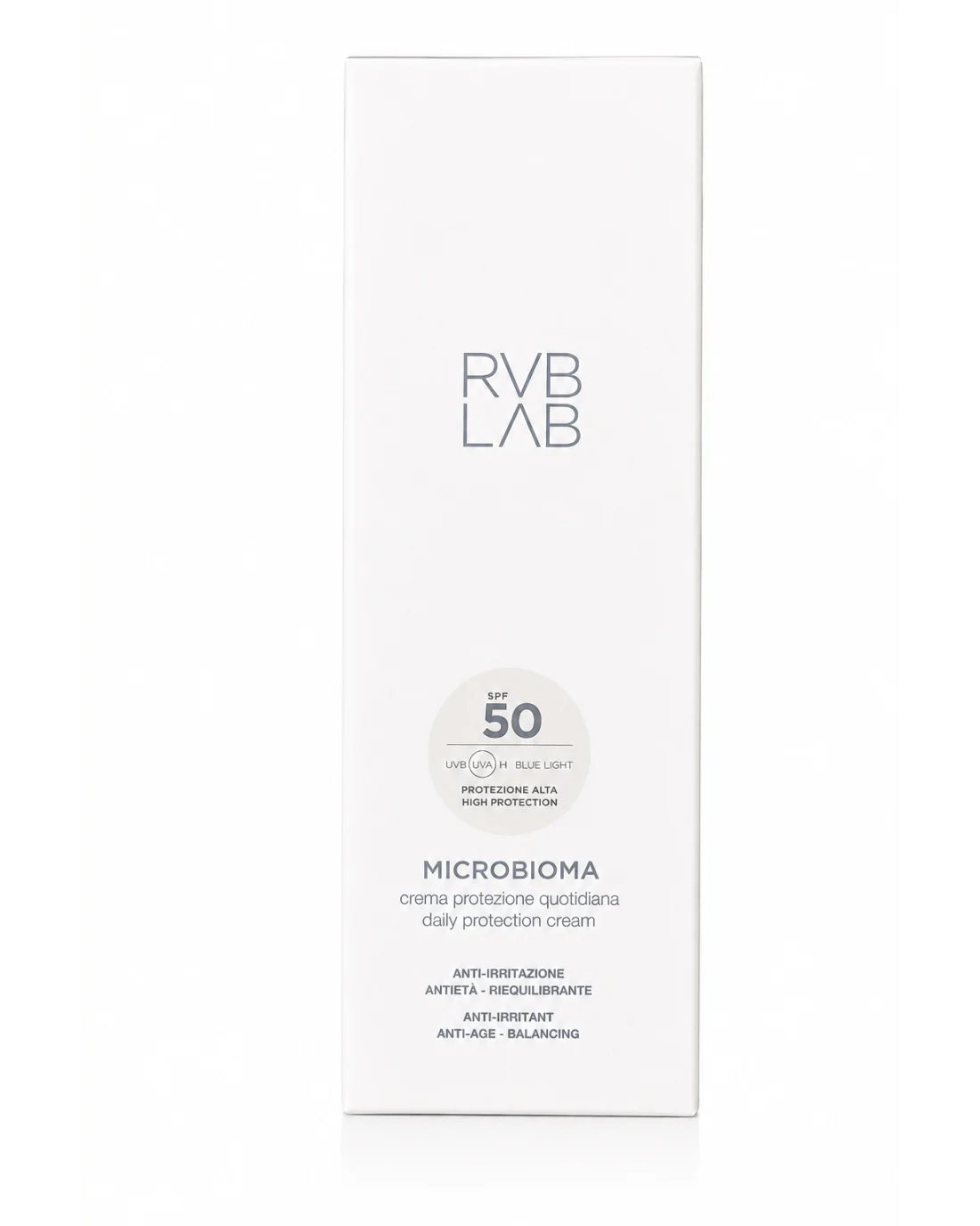 RVB LAB Microbioma Daily Protection Cream, kasdieninis odos apsaugos kremas SPF50, 50 ml