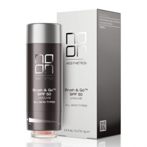 NOON brush&go mineral sun protection powder SPF 50 (visų tipų odai), 5 g Tone 01/ Tone 02