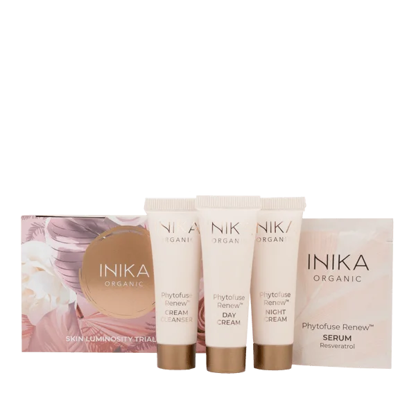 INIKA Organic bandomasis rinkinys švytinčiai odai