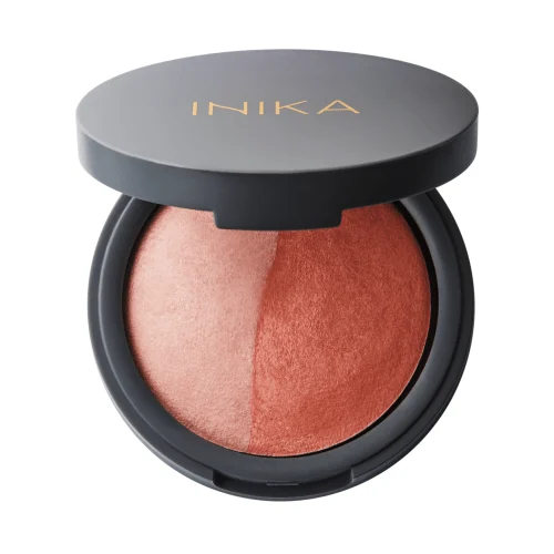 INIKA Organic kompaktiniai mineraliniai skaistalai DUO - Burnt Peach, 6.5g