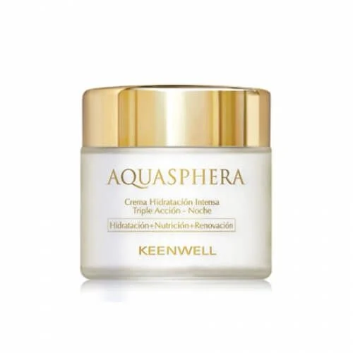 Keenwell Aquasphera Trejopo Poveikio Intensyviai Drėkinantis Naktinis Kremas, 80 Ml