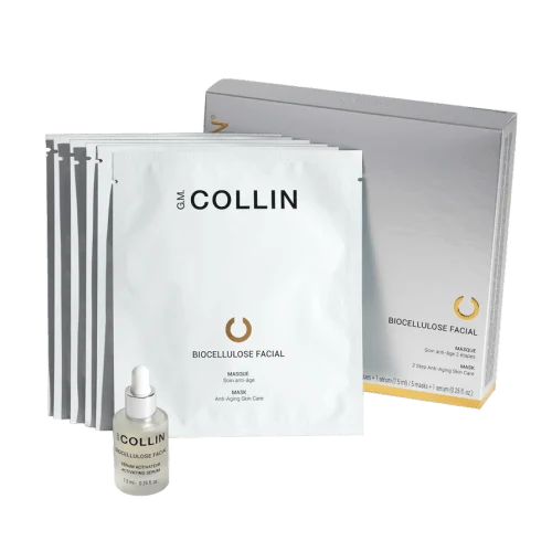 G.M. Collin BIOCELIULIOZINĖ veido kaukė su serumu, 5 VNT + 7 ML