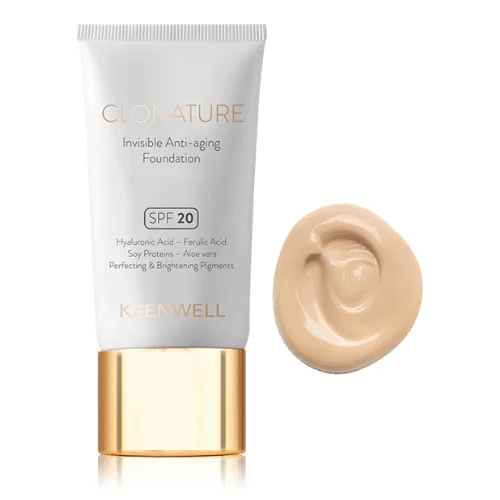 Keenwell Clonature Jauninantis makiažo pagrindas SPF20, 30 Ml (nr.1)