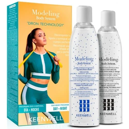Keenwell Modeling Body System Dron Technology Rinkinys Nr.2:  liporedukcinis serumas 250 Ml + anticeliulitinis naktinis serumas 250 Ml