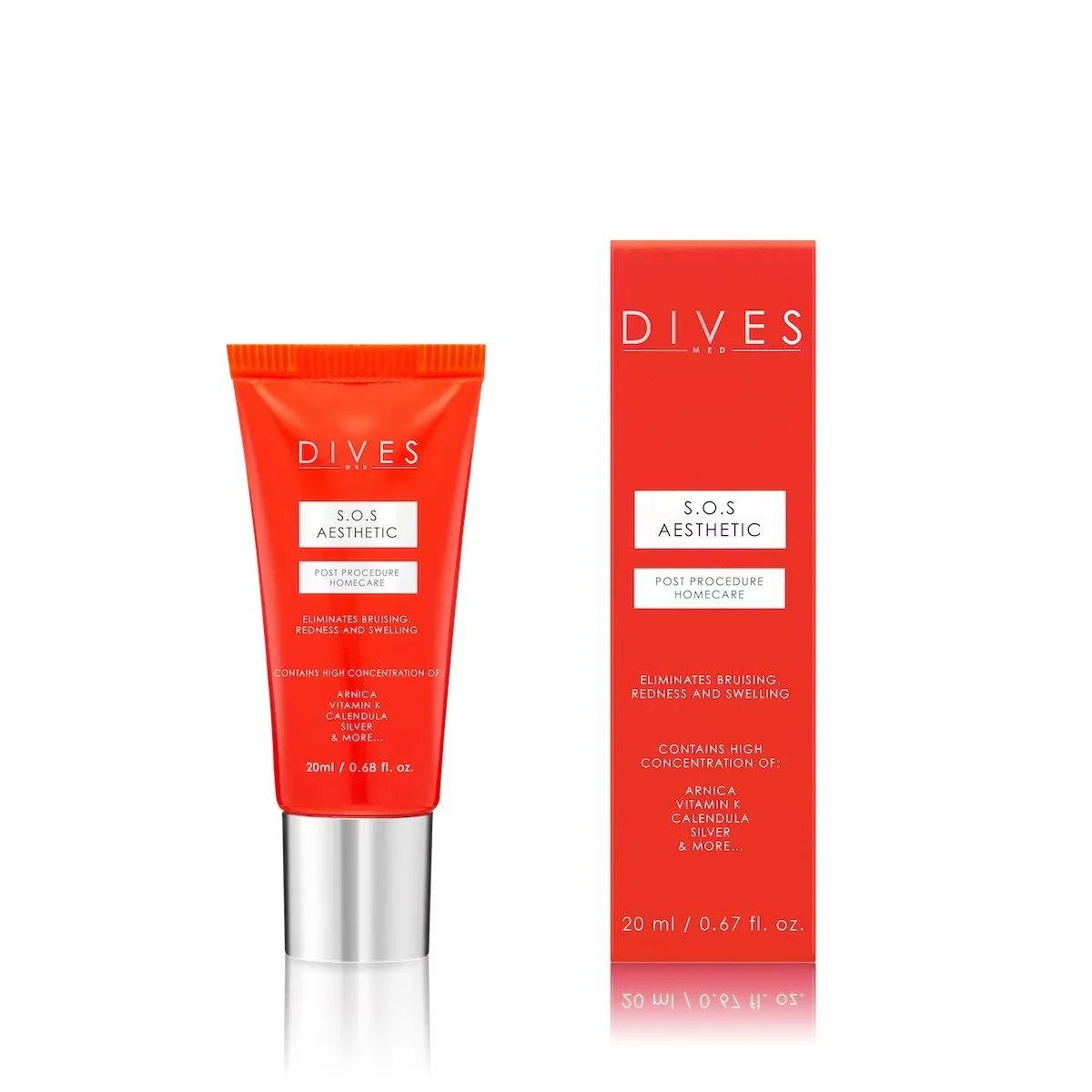 DIVES S.O.S AESTHETIC POST PROCEDURE POPROCEDŪRINIS kreminis gelis odos priežiūrai namuose, 20 ml