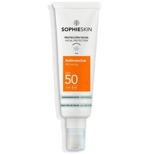 Sophie Skin pigmentines dėmes mažinantis apsauginis veido kremas Spf50, 50 Ml