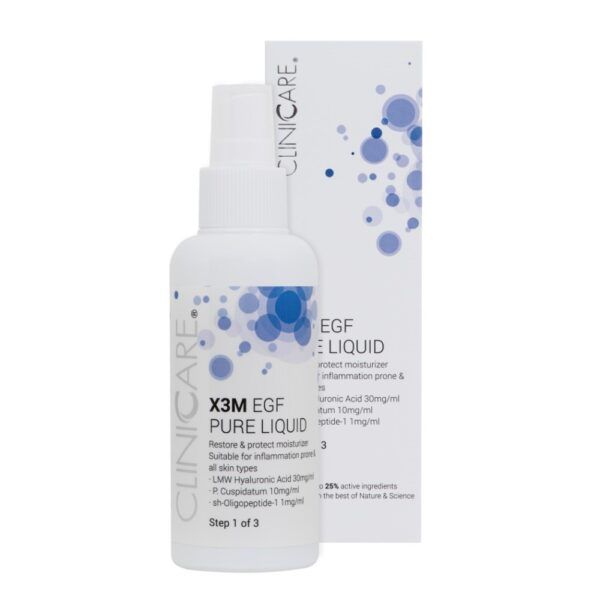 Cliniccare EGF EXTRA PURE LIQUID/ Losjonas prieš odos senėjimą, priešuždegiminis poveikis, 100 ml