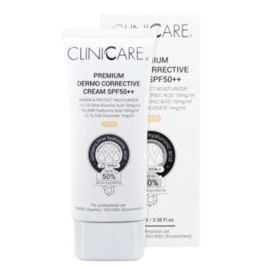 Cliniccare PREMIUM Dermo Corrective Cream SPF50 (MEDIUM)/ Koreguojamasis kremas SPF50++, 100 ml (tūbelėje)