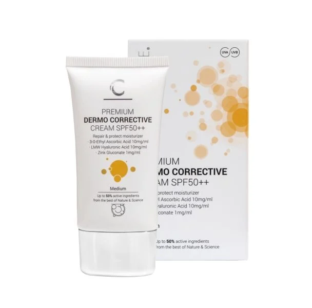 Cliniccare Koreguojamasis kremas SPF50++ su spalva (medium) tūbelėje, 35ml