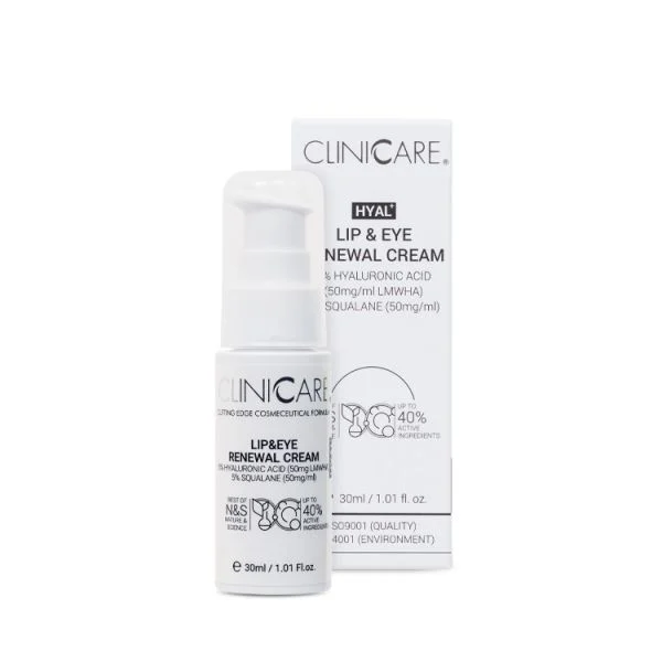 Cliniccare Lip & Eye Renewal Cream / Akių ir lūpų atjauninantis kremas, 30 ml