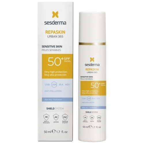 Sesderma Repaskin Urban 365 apsauginis veido kremas Spf50+ jautriai odai, 50 Ml