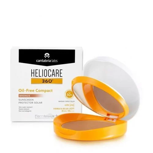 Heliocare 360 Oil-free apsauginė kompaktinė pudra SPF50, 10 G (bronze)