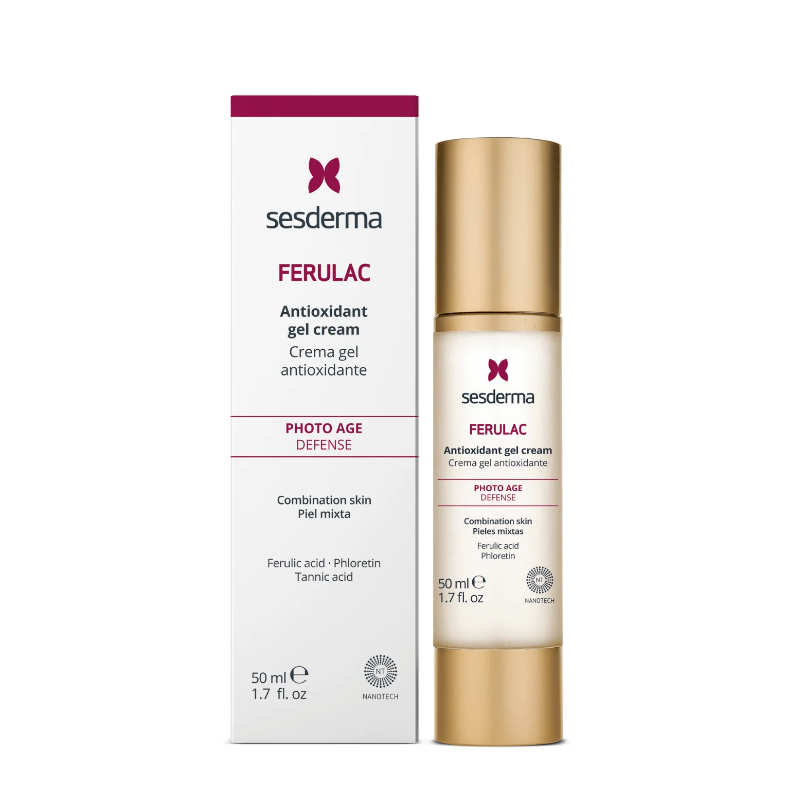 Sesderma Ferulac antioksidacinis gelinis veido kremas, 50 Ml