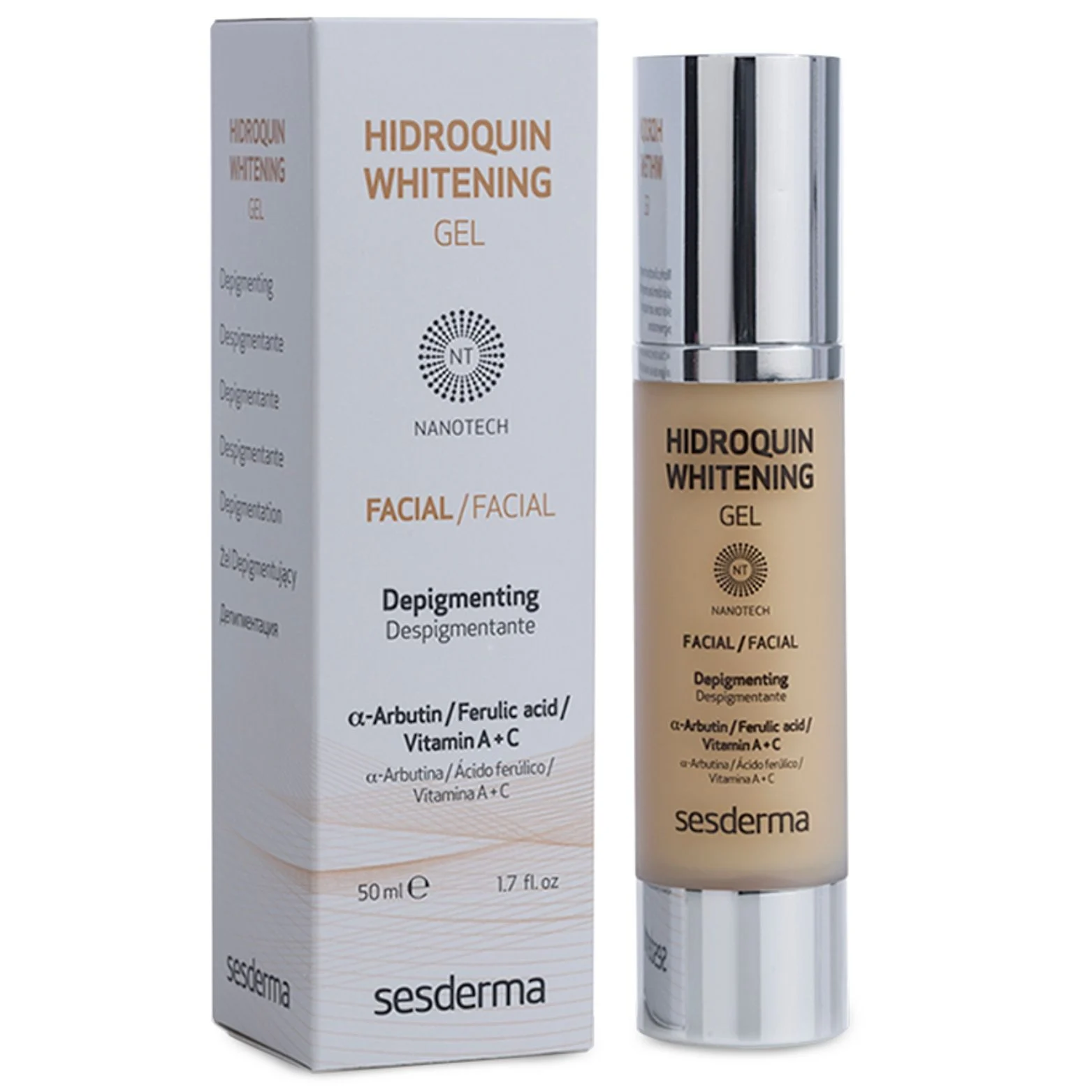 Sesderma Hidroquin veido gelis odai su pigmentacija, 50 Ml