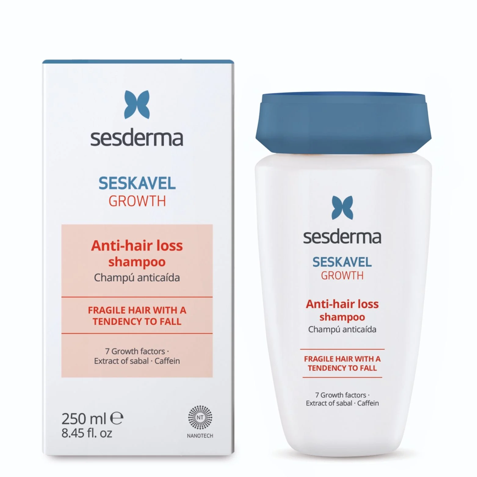 Sesderma Seskavel Growth šampūnas nuo plaukų slinkimo, 250ml