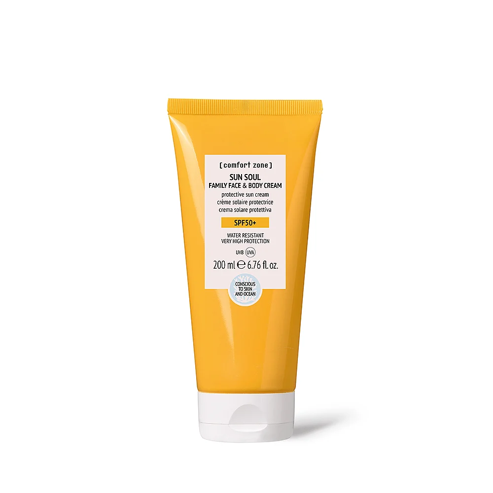 COMFORT ZONE SUN SOUL apsauga nuo saulės veidui ir kūnui - visai šeimai SPF50+, 200 ml