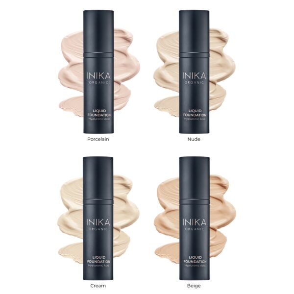 Inika Organic skystas makiažo pagrindas Beige, 30 Ml