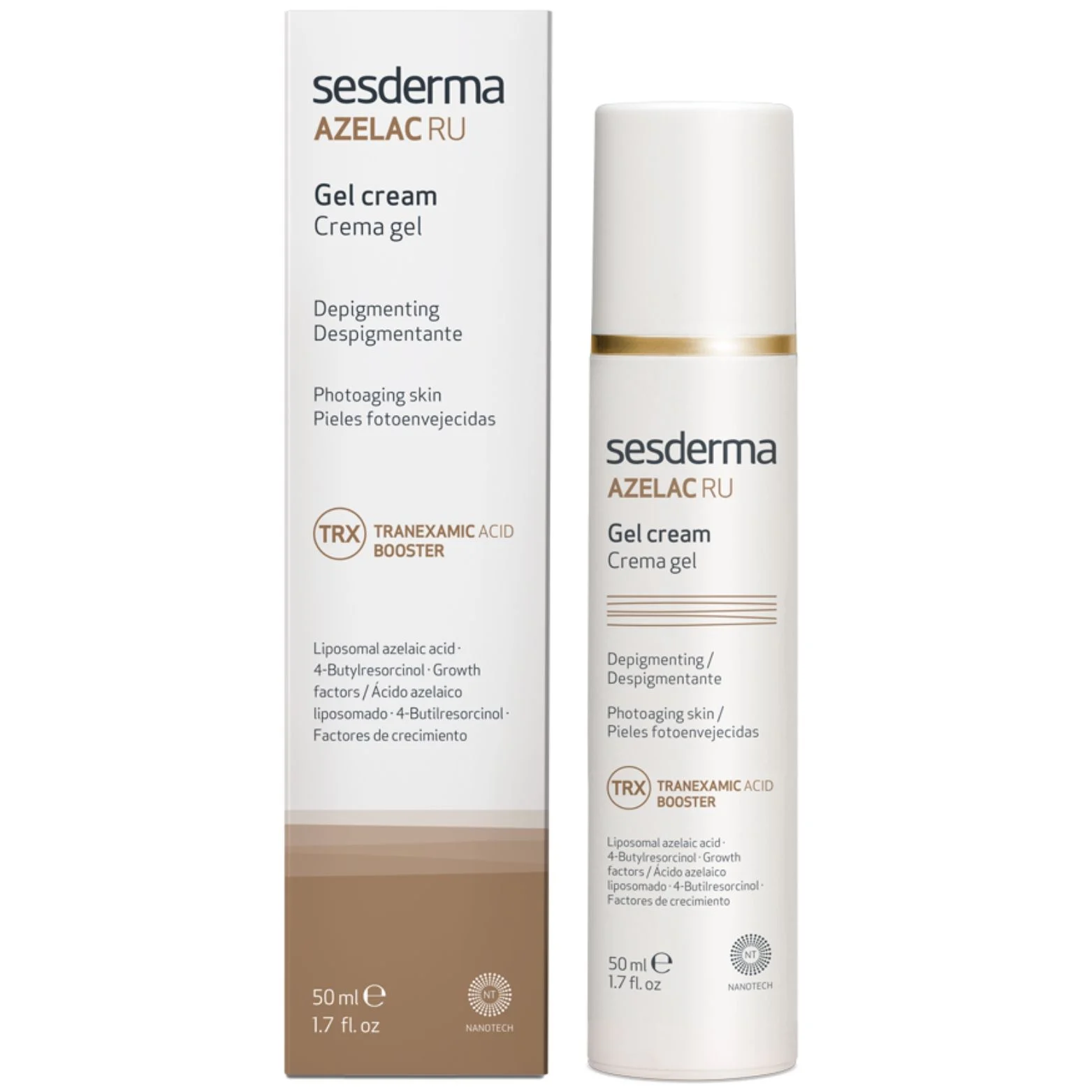 Sesderma Azelac Ru gelinis veido kremas pigmentuotai odai, 50 Ml