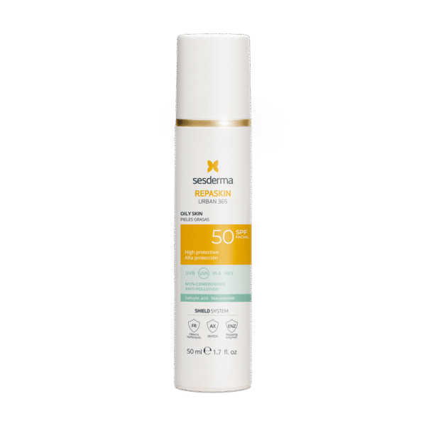 Sesderma Repaskin Urban 365 apsauginė priemonė su SPF50 riebiai odai, 50 Ml