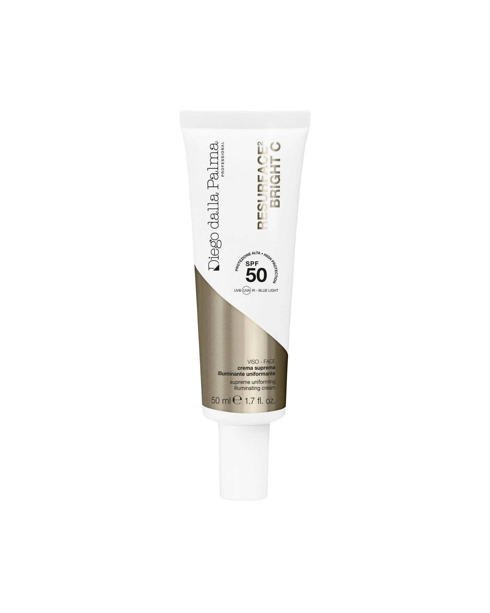 Diego Dalla Palma Resurface Bright C SPF 50, odą šviesinantis kremas su SPF50, 50 ml