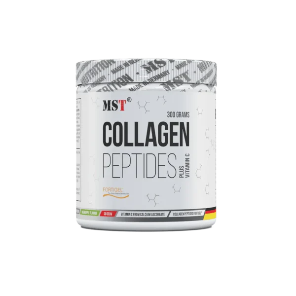 MST Collagen Peptides Fortigel™+ Vitamin C (300 g) - Stipriam sąnarių, odos ir jungiamojo audinio palaikymui/ GREEN APPLE