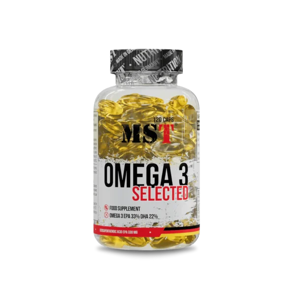 MST Omega-3 Selected (120 kapsulių) – Didelės koncentracijos žuvų taukai tavo širdžiai, smegenims ir imunitetui