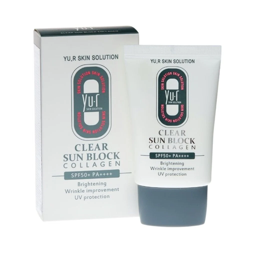 Yu.R Skin Solution Clear sun block collagen (Apsauga nuo saulės su kolagenu), 30ml