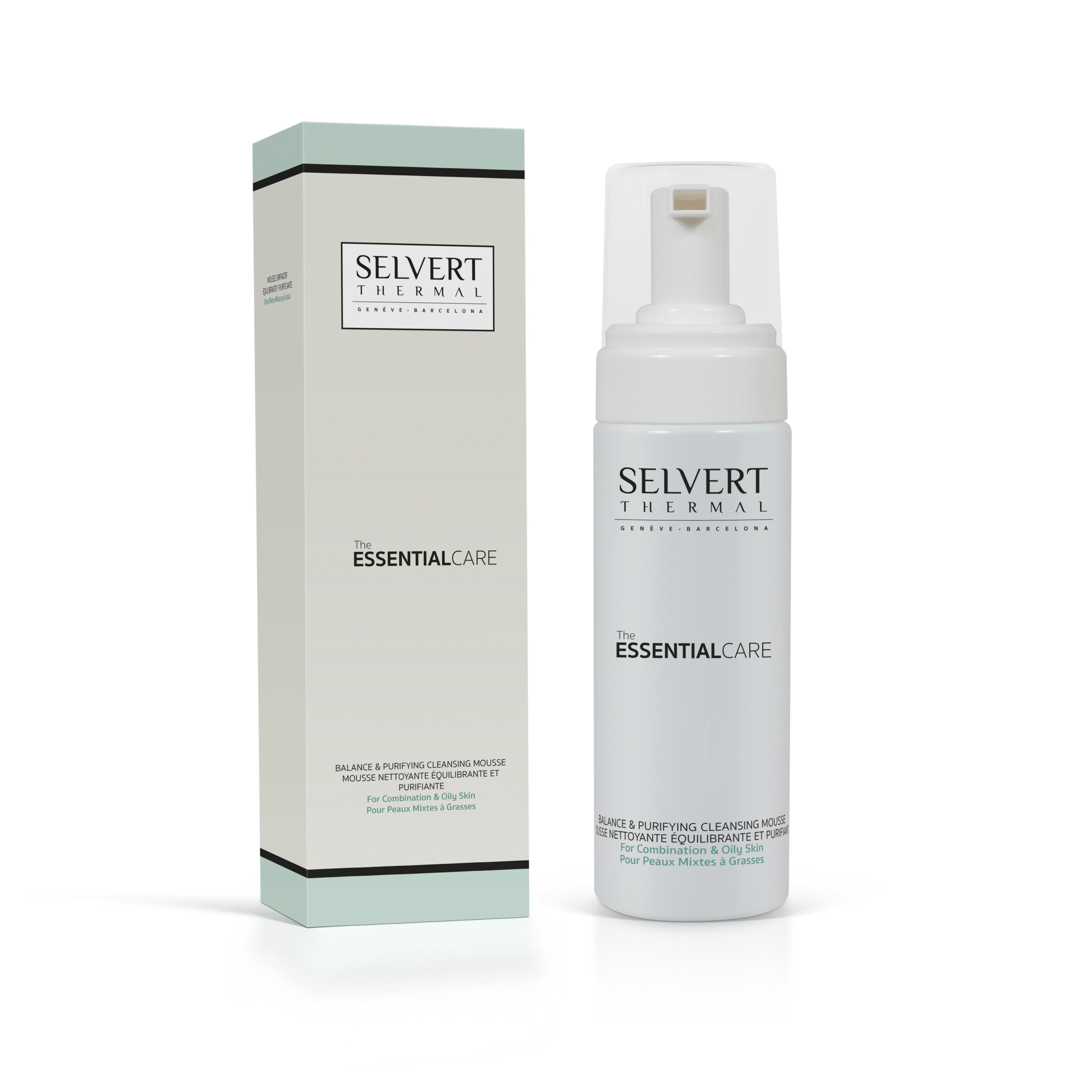 Selvert Thermal valomosios putos riebiai ir mišriai odai | BALANCE & PURIFYING CLEANSING MOUSSE FOR COMBINATION & OILY SKIN, 150ml
