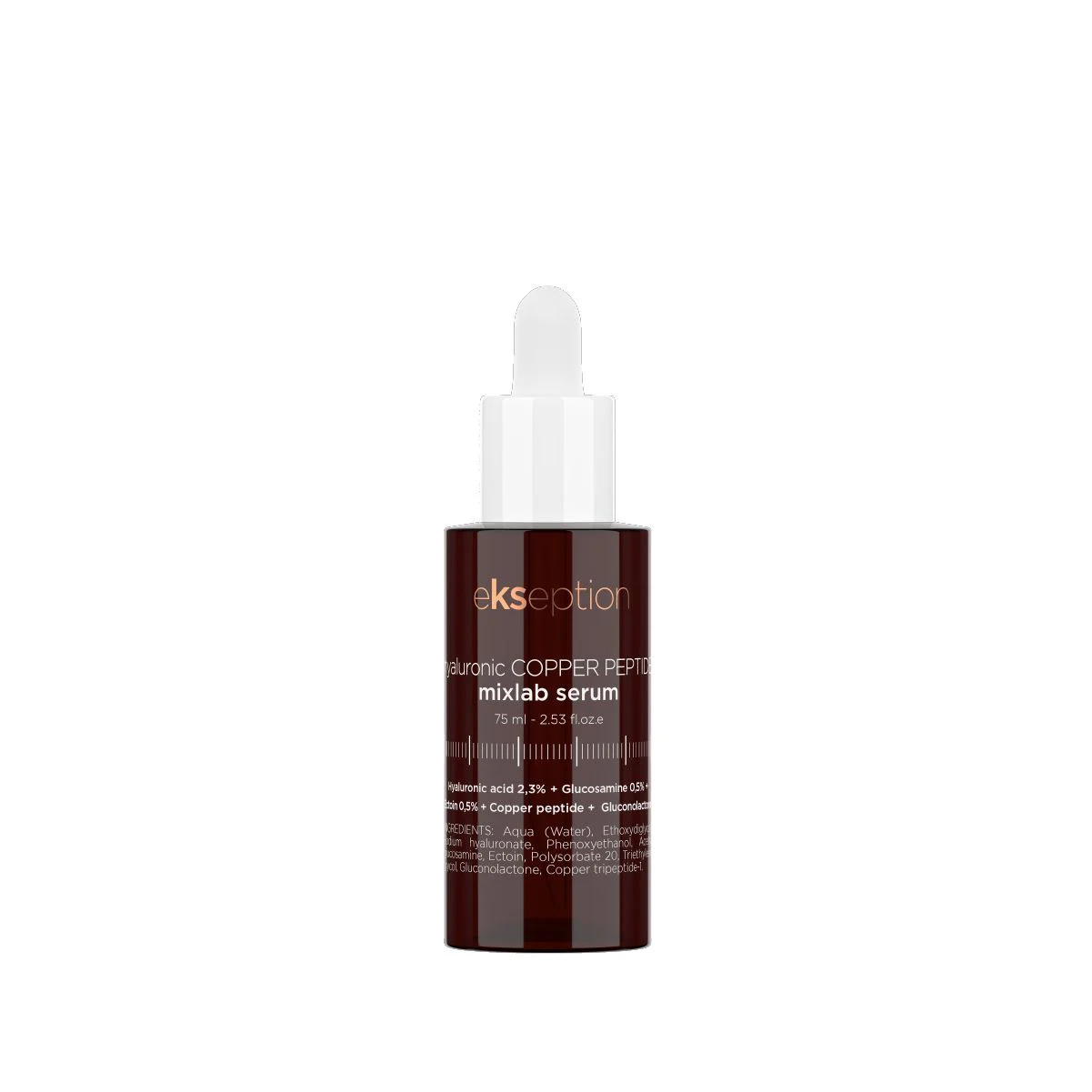 Ekseption „MIX LAB HA COOPER PEPTIDE“ serumas odos atjauninimui, drėkinimui ir apsaugai, 75 ml