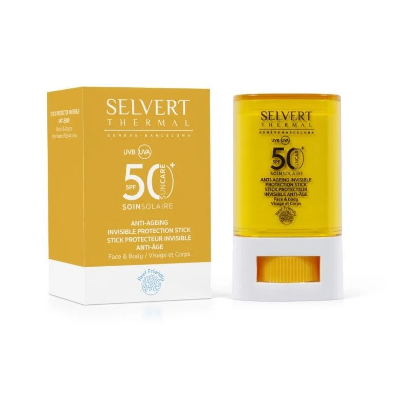 Selvert Thermal ANTI-AGEING INVISIBLE PROTECTION STICK/ Apsauginis pieštukas jautrioms vietoms SPF50, 15 ml