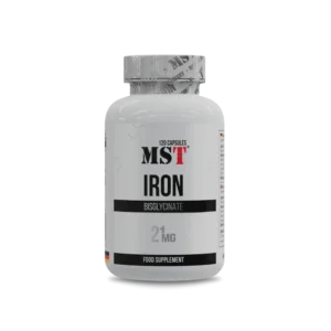 MST Iron Bisglycinate + Vitamin C – lengvai pasisavinamas,120 kapsulių