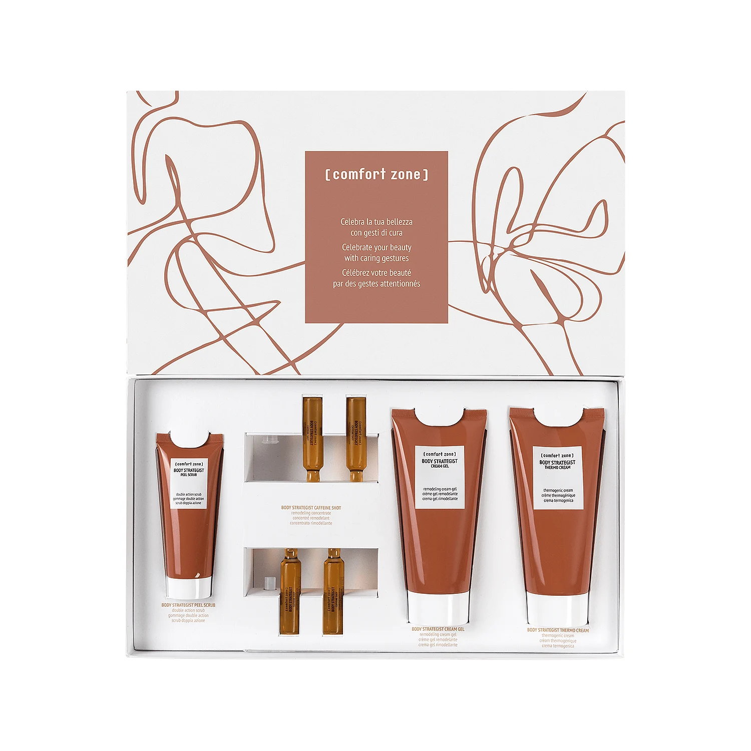 COMFORT ZONE BODY STRATEGIST 28-DAY CELLULITE KIT 28 dienų rinkinys, celiulito mažinimui, 1 vnt