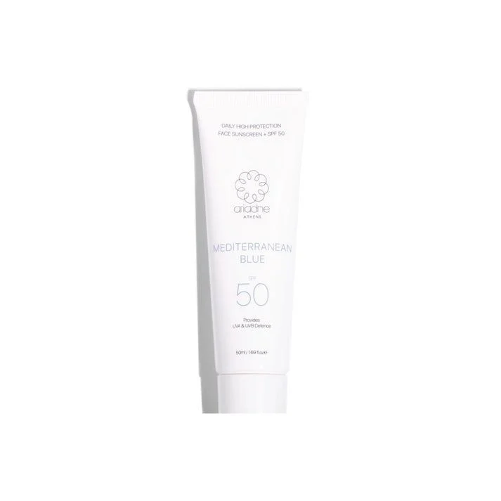 ARIADNE ATHENS VEIDO KREMAS SU APSAUGA NUO SAULĖS SPF50 | MEDITERRANEAN BLUE SPF50, 50ml