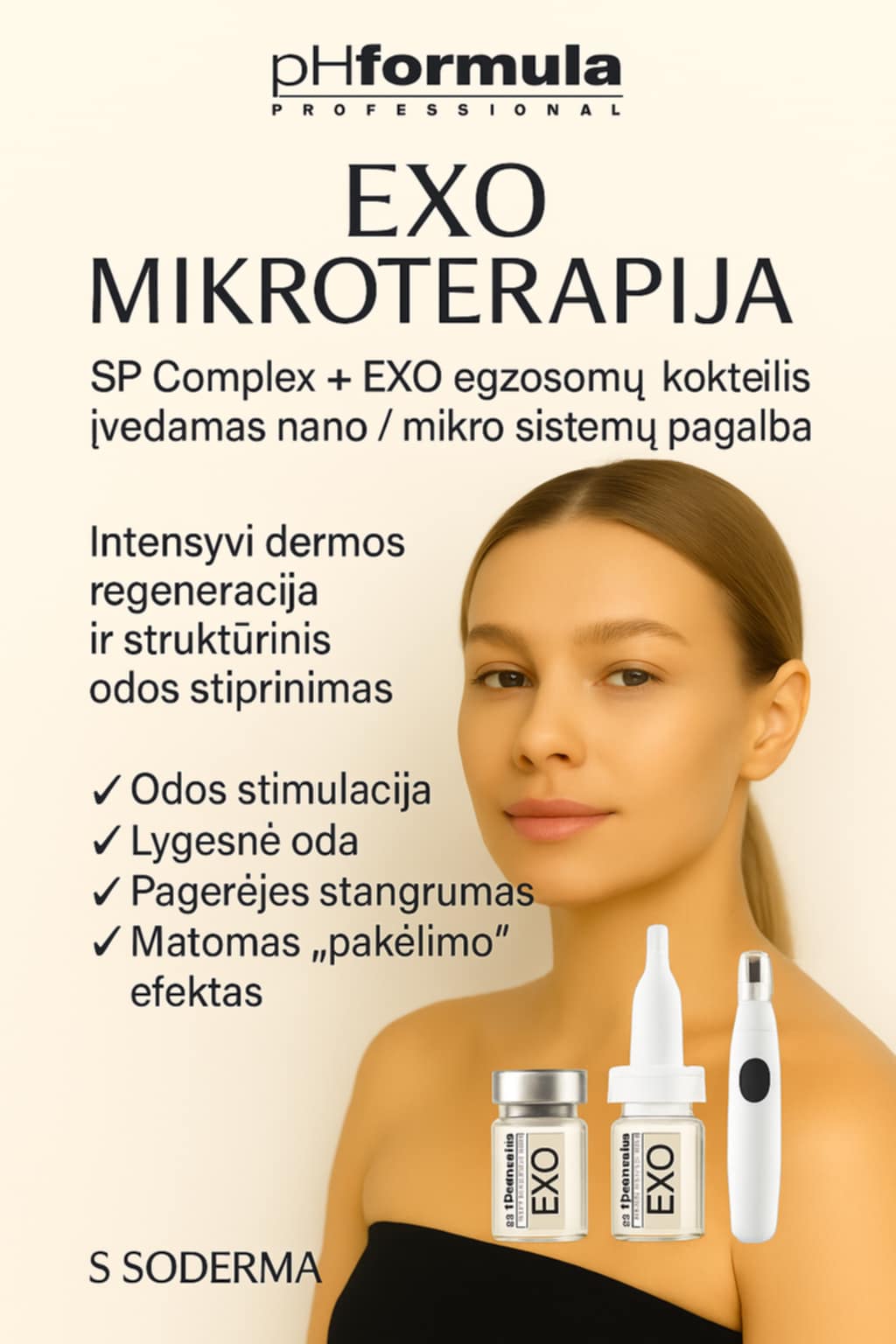 pHformula EXO MIKROTERAPIJA (SP Complex + EXO + nano / mikroadatėlės + peptidinė kaukė)