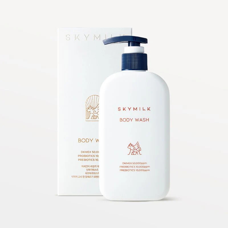 SKYMILK „PROBIOTICS & PREBIOTICS BODY WASH" KŪNO PRAUSIKLIS, 300 ML