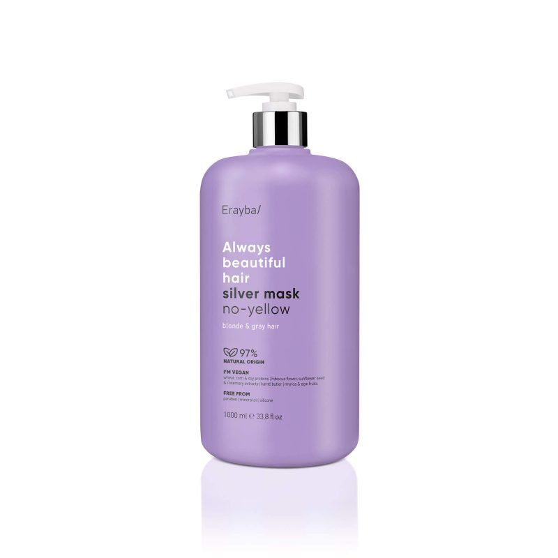 Erayba Abh/ Pilkinanti plaukų kaukė „silver no-yellow mask” 1000 ml