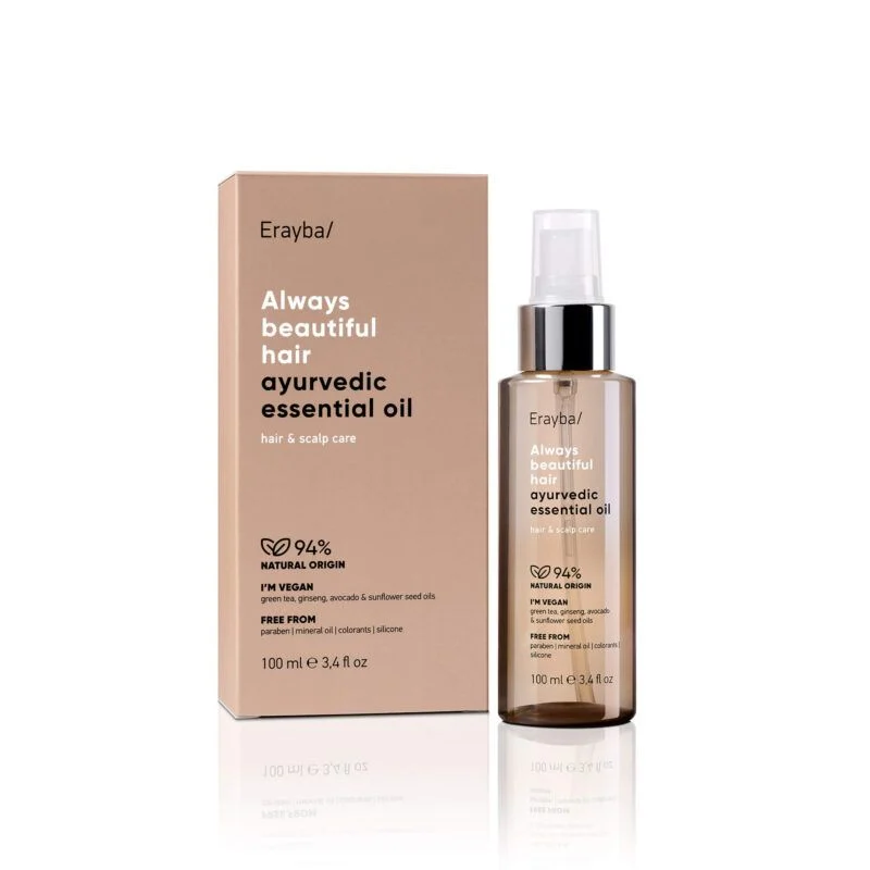Erayba organiškas plaukų aliejus “Abh/ ayurvedic essential oil” 100 ml