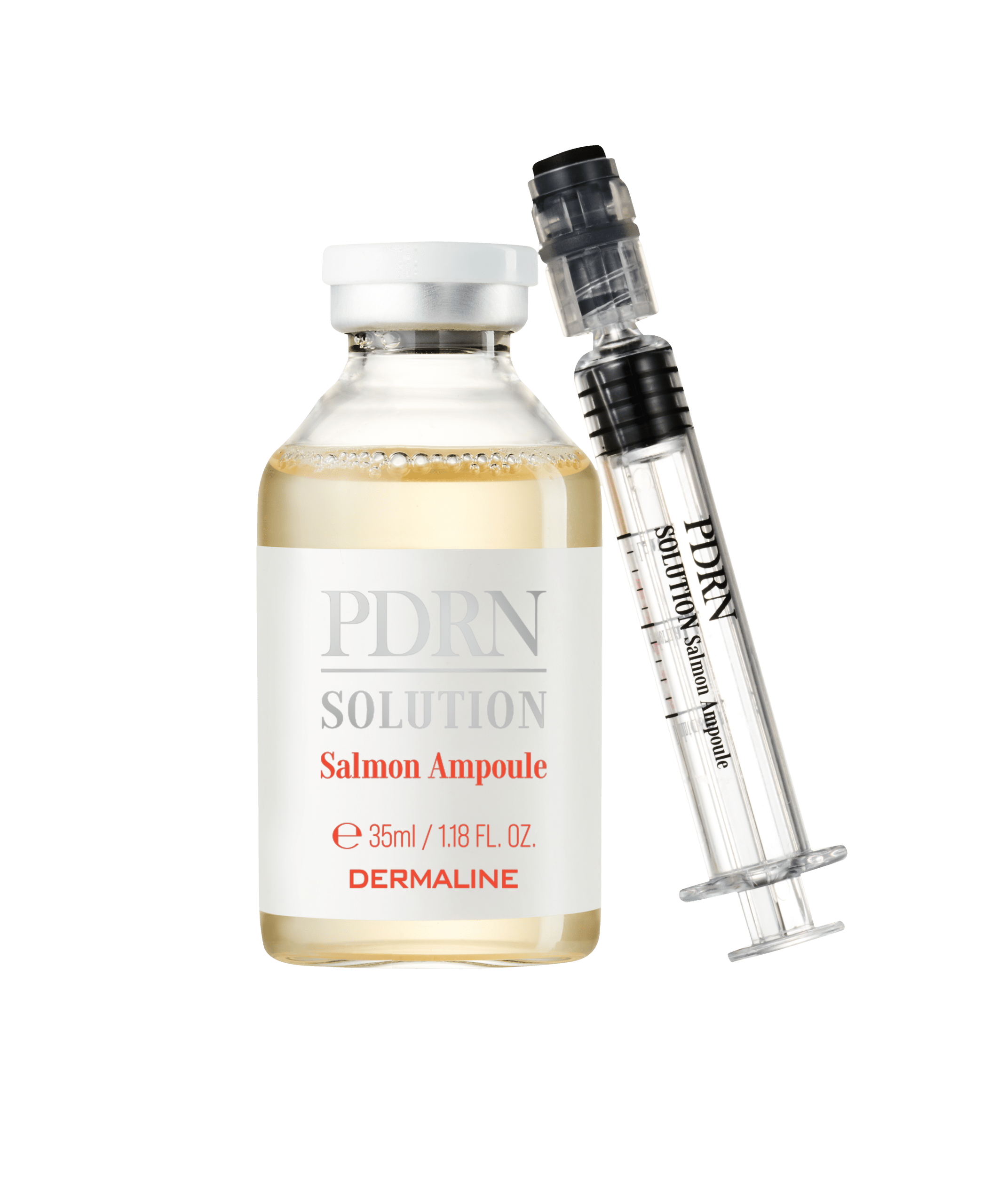DERMALINE PDRN SOLUTION SALMON AMPOULE dvigubo poveikio regeneruojanti ir stangrinanti ampulė su PDRN, 30 g
