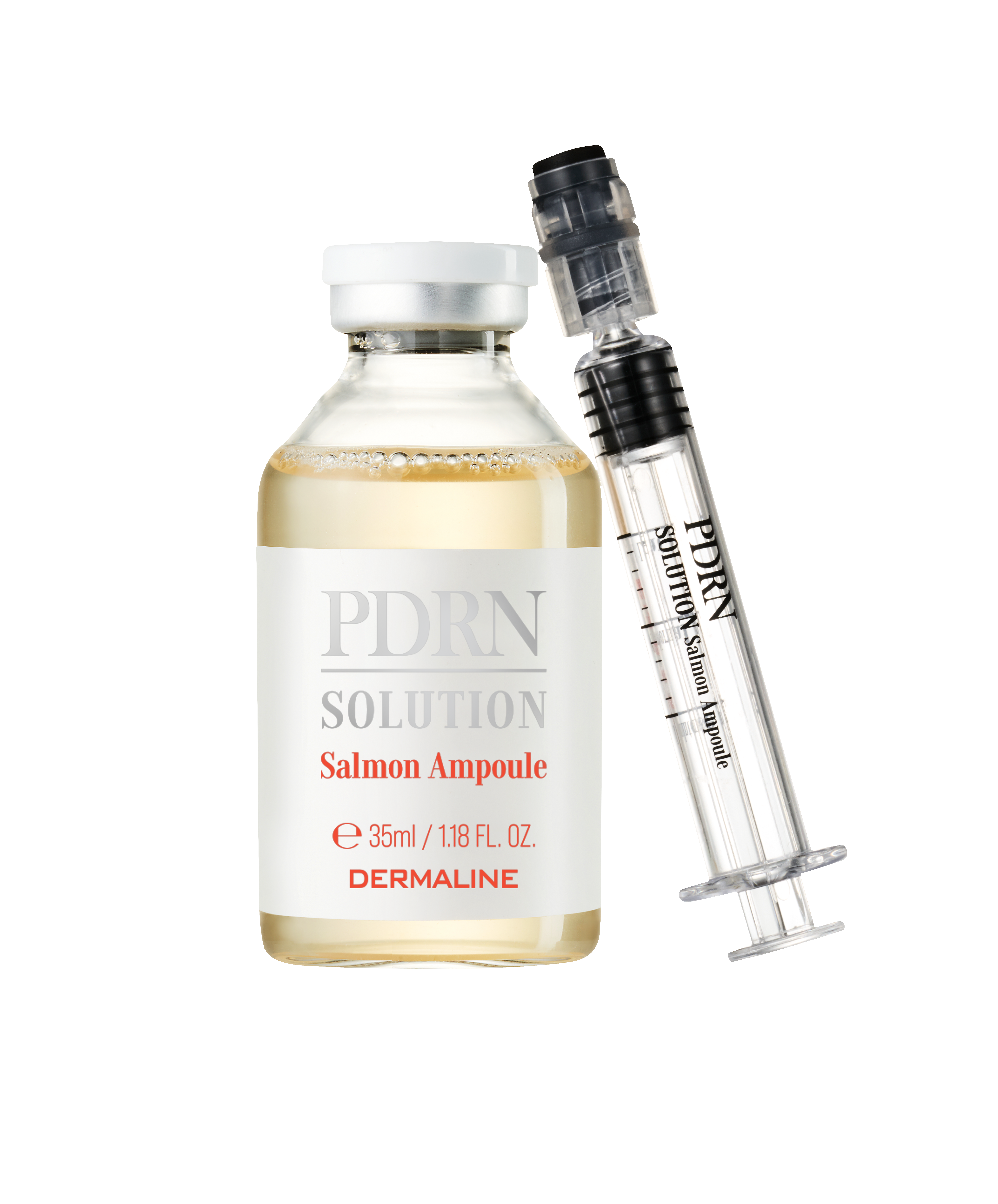 DERMALINE PDRN SOLUTION SALMON AMPOULE dvigubo poveikio regeneruojanti ir stangrinanti ampulė su PDRN, 30 g