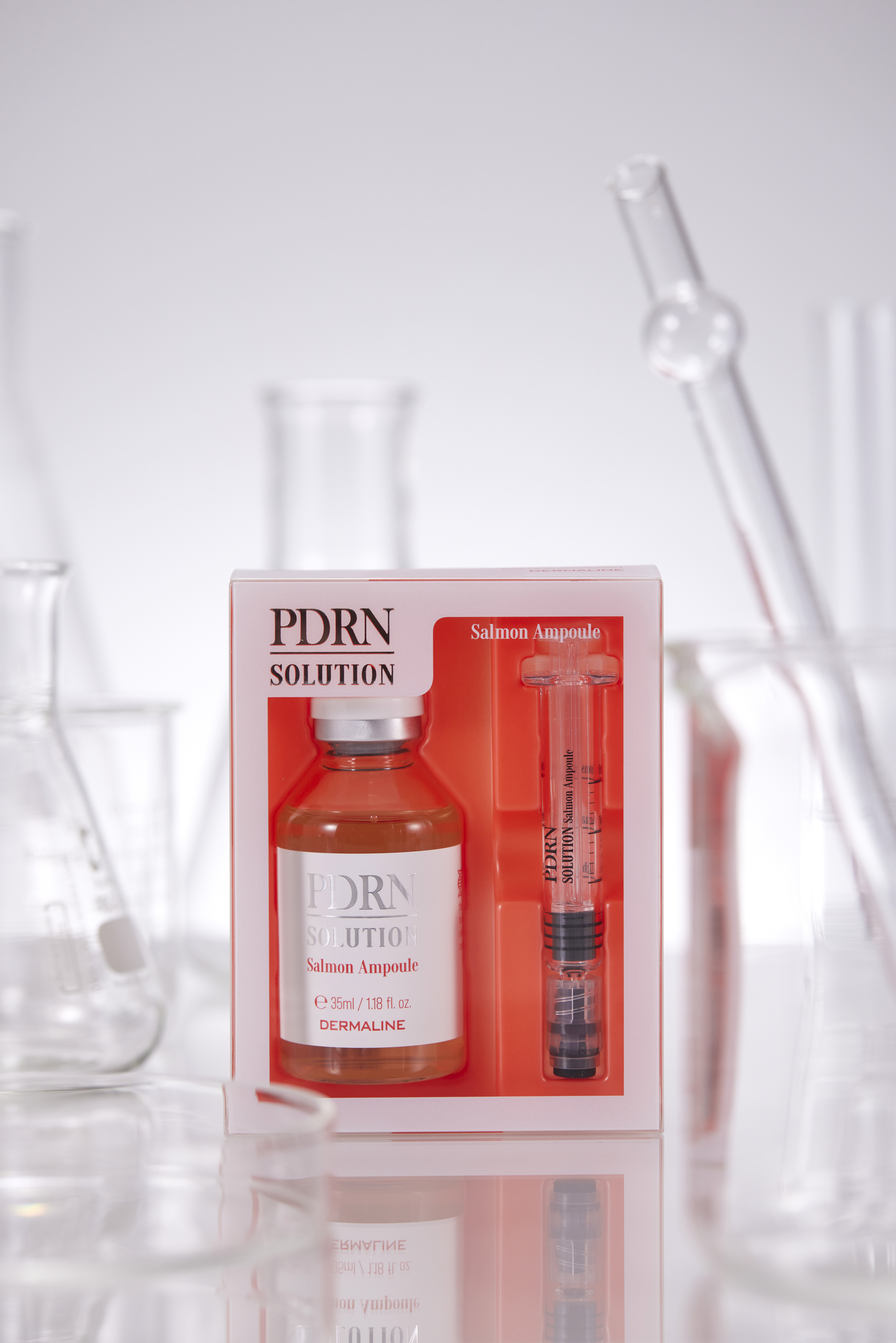 DERMALINE PDRN SOLUTION SALMON AMPOULE dvigubo poveikio regeneruojanti ir stangrinanti ampulė su PDRN, 30 g - Image 2