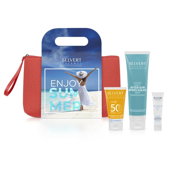 Selvert Thermal SUMMER POUCH/ Rinkinys kosmetinėje, 3 prod.