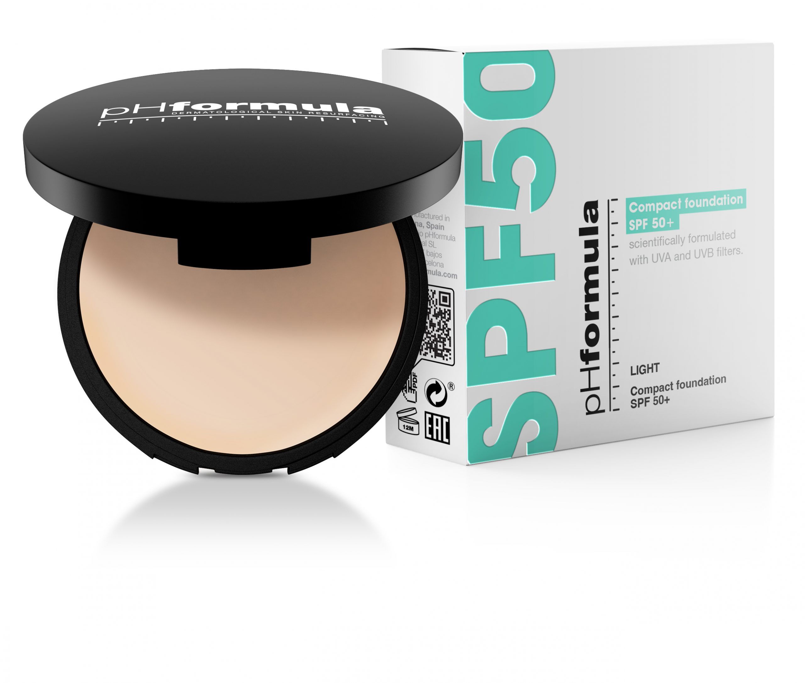 Kompaktinė kreminė pudra LIGHT SPF50, 14g