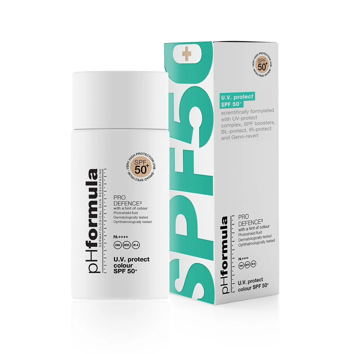 pHformula PRO-DEFENCE3 SPF 50+ APSAUGINIS KREMAS SU SPALVA, 50ML