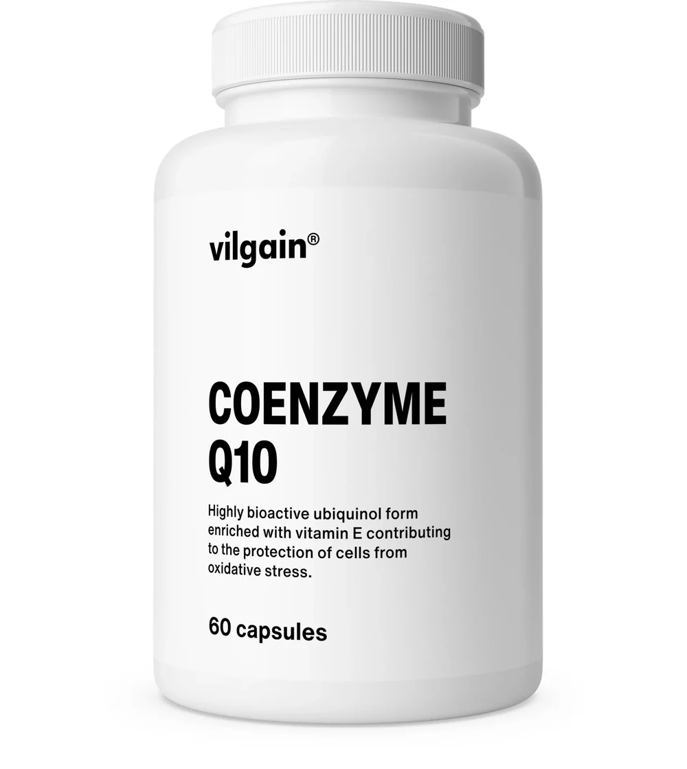 Vilgain Coenzyme Q10 – Ubiquinol + vitaminas E – 60 kapsulių