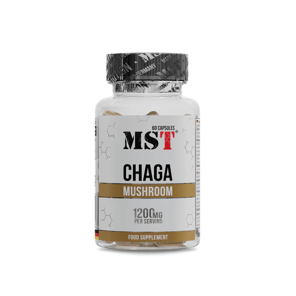 MST Chaga Mushroom 1200 mg – Gamtos jėga jūsų imunitetui / 60 kaps.